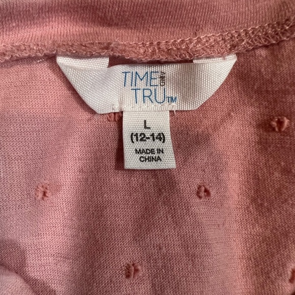 Time and Try pink polka dot puff layered sleeve shirt - Picture 2 of 7